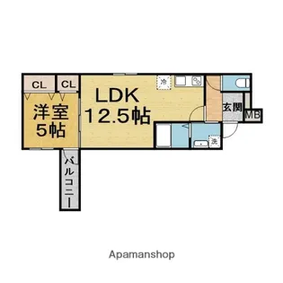 フジパレス南千里【2階】の間取り
