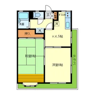 ローズ武庫之荘【1階】の間取り