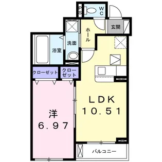 メゾン・ドゥ・ブリエ【1階】の間取り
