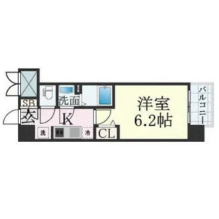 プレサンスOSAKA三国ネオス【0501号室】の間取り