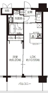 プレジオ豊中【0904号室】の間取り