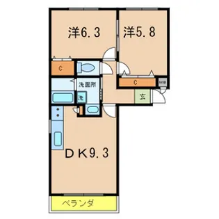シャルムⅣ【1階】の間取り