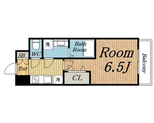 レジュールアッシュ三国本町【1階】の間取り