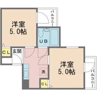 六龍苑岡町【1I109号室】の間取り