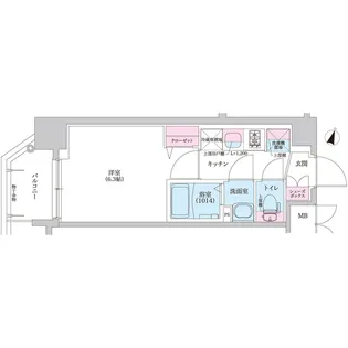 プレサンスブルーム東三国【0201号室】の間取り