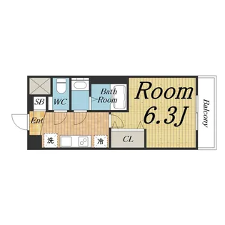 プレサンス神崎川ファインブレス【0814号室】の間取り