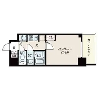 SーRESIDENCE江坂EMINENCE【8階】の間取り