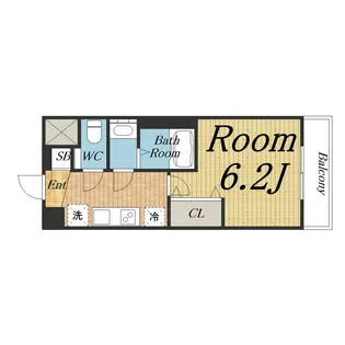プレサンス神崎川ファインブレス【0404号室】の間取り