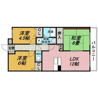 パシフィックマンション【405号室】の間取り