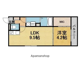 プリヴェ豊中曽根【3階】の間取り