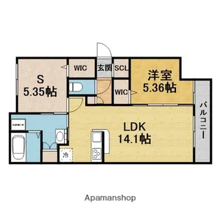 グローコートⅦ【304号室】の間取り