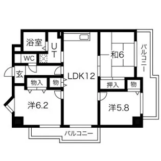 エクセレント宝塚【202号室】の間取り