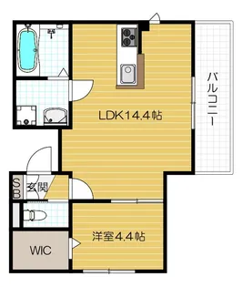 YOUR MAISON CHI・KANON【201号室号室】の間取り