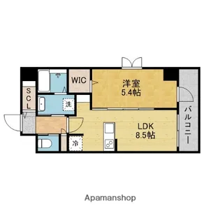 エールグラン豊中本町【1201号室】の間取り