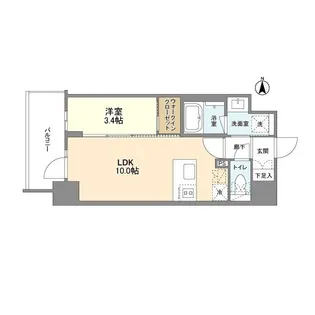 ズーノクルーズ江坂【7階】の間取り