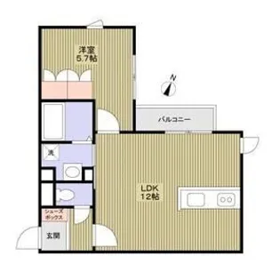 A,LUXS【105号室】の間取り