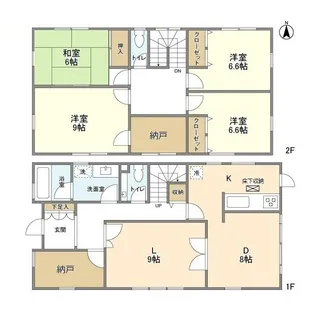 大阪府豊中市緑丘3丁目【一戸建】の間取り