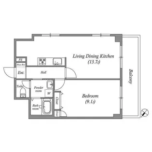 中旺ビル【4階】の間取り