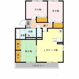 プルーリオン【3階】の間取り