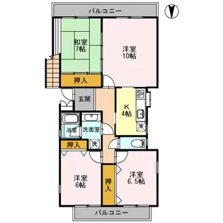 ロイヤルオーク【205号室】の間取り