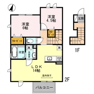 エルカミーノレアル【2階】の間取り