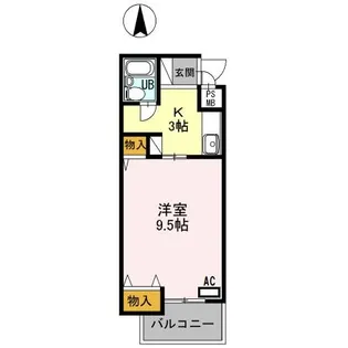 石橋パークヒルズ【105号室】の間取り