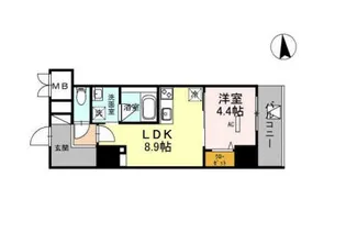 グランセジュール江坂 住居【5階】の間取り