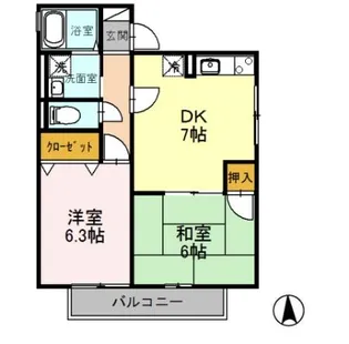 セジュール悠【2階】の間取り