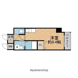 アクアラフォレ豊中【9階】の間取り