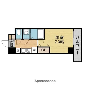 ウインズコート桜塚【4階】の間取り