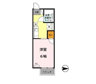 ジュネス阪本【108号室】の間取り