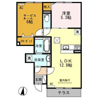 ハピネス桜【1階】の間取り