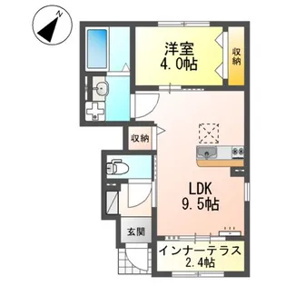 アンソレイユ宝塚【1階】の間取り