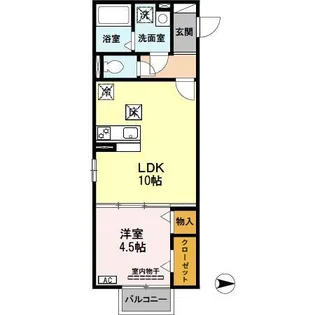 フロント リバー【1階】の間取り