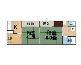 第一喜多乃荘【2号室】の間取り