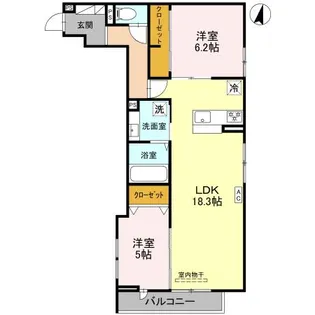 トリシア武庫川【3階】の間取り