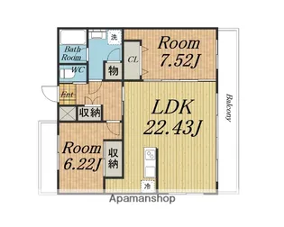 大阪府大阪市淀川区十八条2丁目【マンション】の間取り