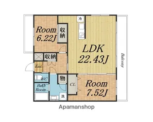 大阪府大阪市淀川区十八条2丁目【マンション】の間取り