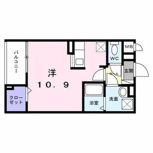 1Rの間取り画像
