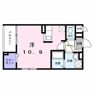 1Rの間取り画像