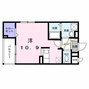 1Rの間取り画像