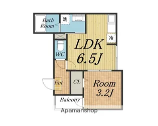大阪府豊中市庄内幸町2丁目【アパート】の間取り