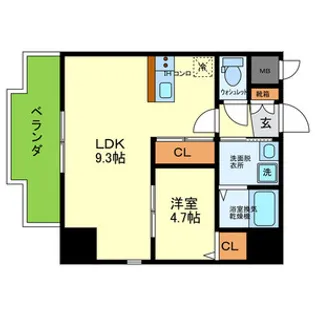 ONLYONEキセラタウン【5階】の間取り