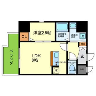 ONLYONEキセラタウン【4階】の間取り