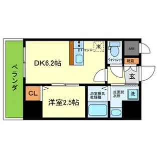 ONLYONEキセラタウン【8階】の間取り