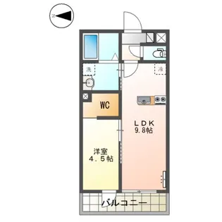 シャインヒルズ【205号室】の間取り