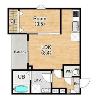 ココングランジュール川西小花【0203号室】の間取り