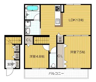 ウェルゲートノース【202号室号室】の間取り