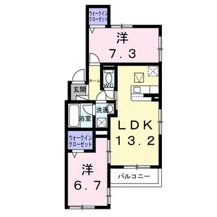 cerne西宮【1階】の間取り