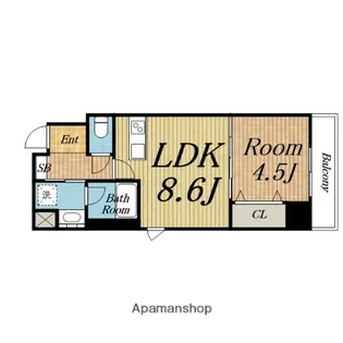 ブロード服部天神駅前レジデンス【303.号室】の間取り